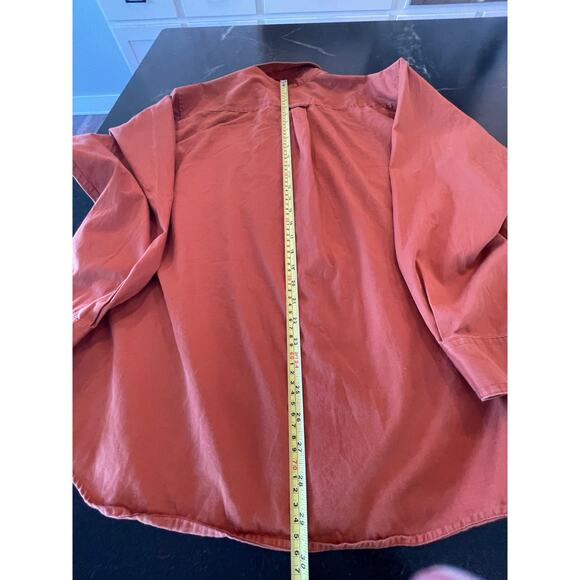 Columbia Univ of Texas burnt orange button up 100% Cotton Large - Picture 5 of 11